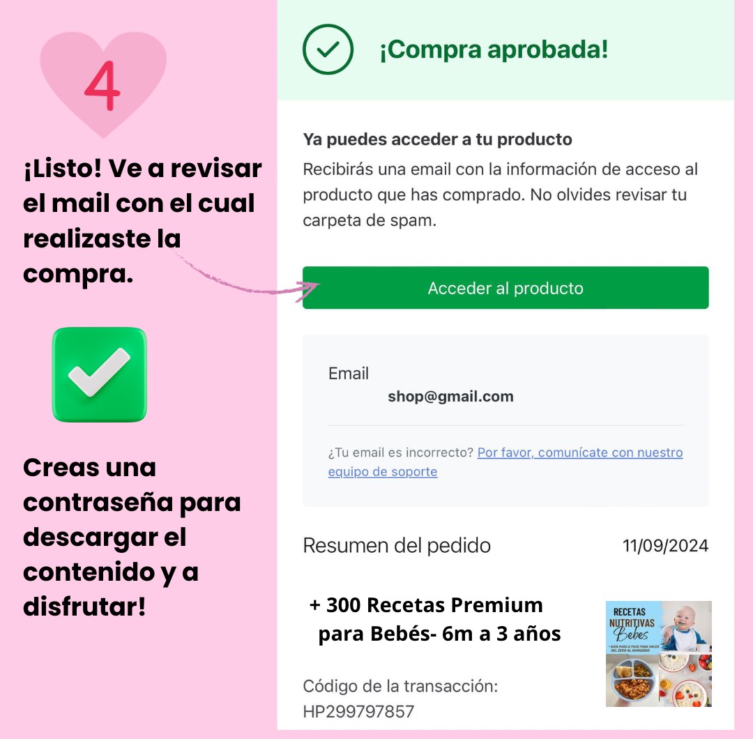 + 300 Recetas Premium para Bebés